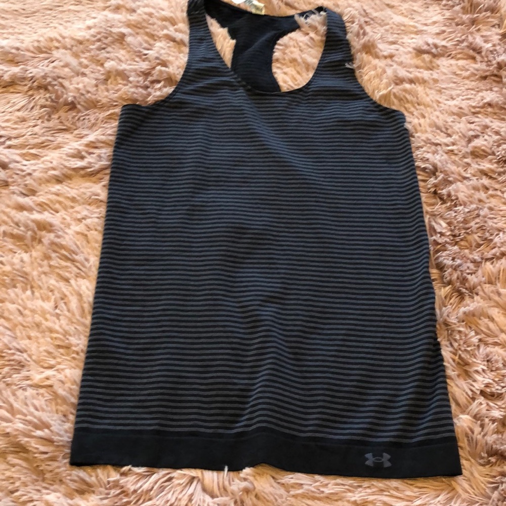 Under armour sport tank top black gray T back